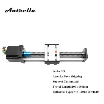Antrella Ball Screw SFU1605 Linear Guide Slide Memory Module Actuator SG series, with Motor 57, Nema 23, for CNC and 3D printer
Antrella Ball Screw SFU1605 Linear Guide Slide Memory Module Actuator SG series, with Motor 57, Nema 23, for CNC and 3D printer