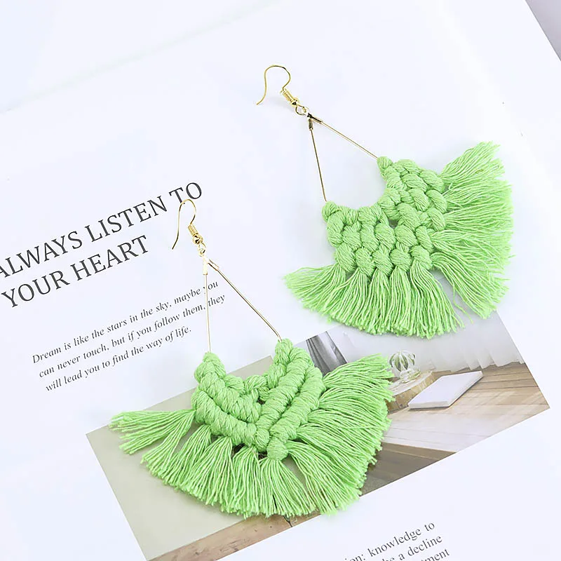 Luxury Handwoven Boho Tassel Earrings - Statement Drop Jewelry 10 H1805824eb731493094f2f97dd3daaa60r
