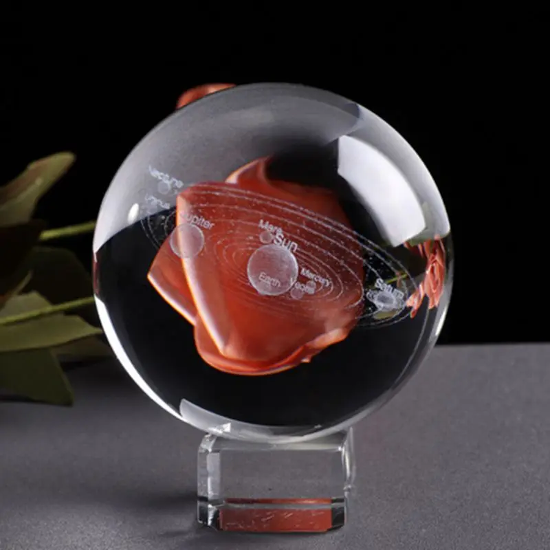 60mm Laser Engraved Solar Crystal Ball 3D Miniature Planets Model Sphere Glass Globe Ornament Gift For Astrophile Home Decor
60mm Laser Engraved Solar Crystal Ball 3D Miniature Planets Model Sphere Glass Globe Ornament Gift For Astrophile Home Decor