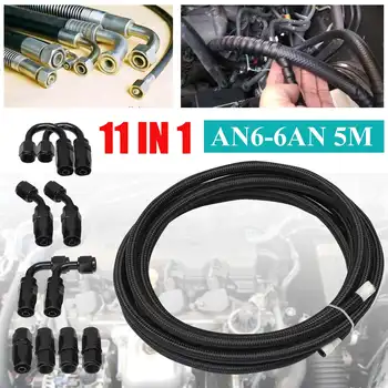 11Pcs Fitting Hose End Adaptor Kit Black AN6 - 6AN 5M Nylon Steel Braided Tube Racing Hose End Swivel Male Fitting Adapter
11Pcs Fitting Hose End Adaptor Kit Black AN6 - 6AN 5M Nylon Steel Braided Tube Racing Hose End Swivel Male Fitting Adapter