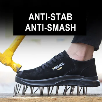 Men'S Safety Shoes Steel Toe Construction Protective Safety Boots Waterproof Steel Toe Puncture-Proof Male Safety Work Shoes 
Men'S Safety Shoes Steel Toe Construction Protective Safety Boots Waterproof Steel Toe Puncture-Proof Male Safety Work Shoes