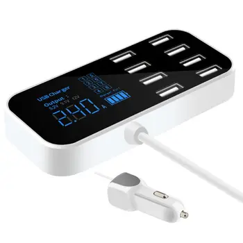 Fast Car Charger 8 Port Multi USB LCD Display Phone Charger 12V Battery Charger USB Hub for Phone Tablets GPS DVR
Fast Car Charger 8 Port Multi USB LCD Display Phone Charger 12V Battery Charger USB Hub for Phone Tablets GPS DVR