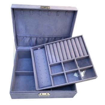 Velvet Jewelry Box European Jewelry Storage Box Large Space Jewelry Rack Purple
Velvet Jewelry Box European Jewelry Storage Box Large Space Jewelry Rack Purple