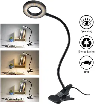Led Clip on Reading Light USB Powered Lamp with 3 Color Mode & 10 level dimmer Flexible Eye Care Lamp Gooseneck Book Lights
Led Clip on Reading Light USB Powered Lamp with 3 Color Mode & 10 level dimmer Flexible Eye Care Lamp Gooseneck Book Lights