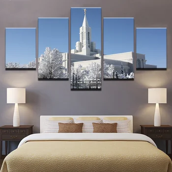 HD Prints Poster 5 Pieces Canvas Home Decor Bountiful White Utah Temple Paintings Framework Living Room Wall Art Pictures
HD Prints Poster 5 Pieces Canvas Home Decor Bountiful White Utah Temple Paintings Framework Living Room Wall Art Pictures