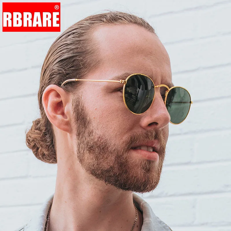 Солнечные очки RBRARE в металлической оправе для мужчин и женщин винтажные
