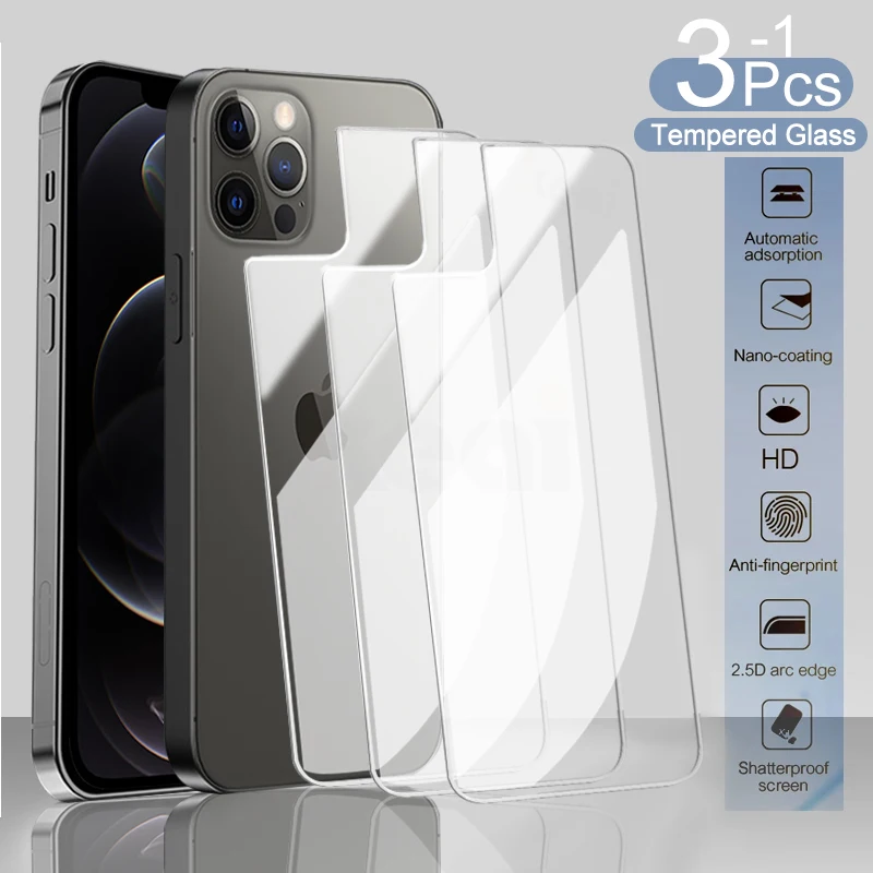 Фото Защитная пленка для задней панели экрана iPhone 11 12 Pro Max 8 7 6 6S Plus 5S закаленное стекло