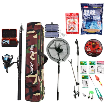 Hot Sale Telescopic Fishing Rod Pole Kit Reel Net Line Bait Tackle Bag Portable for Sea Lake G66
Hot Sale Telescopic Fishing Rod Pole Kit Reel Net Line Bait Tackle Bag Portable for Sea Lake G66