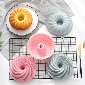 3D Big Swirl Shape Silicone Butter Cake Mould Kitchen Baking Form Tools for Cake Bakery Baking Dish Bakeware Mold Cake Pan
3D Big Swirl Shape Silicone Butter Cake Mould Kitchen Baking Form Tools for Cake Bakery Baking Dish Bakeware Mold Cake Pan