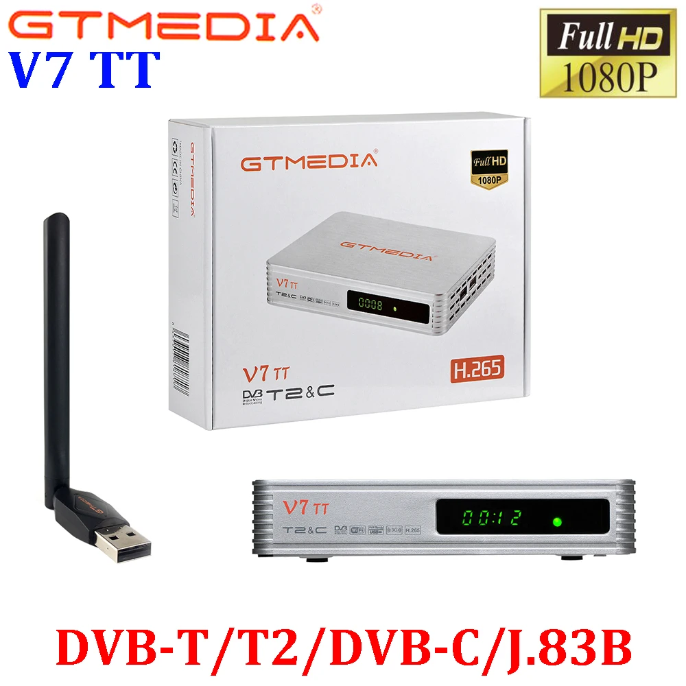 V7 TT GTMEDIA DVB-T T2 DVB-C/J. 83b 1080P Full HD Поддержка H.265 HEVC YouTube Youporn USB wifi | Электроника