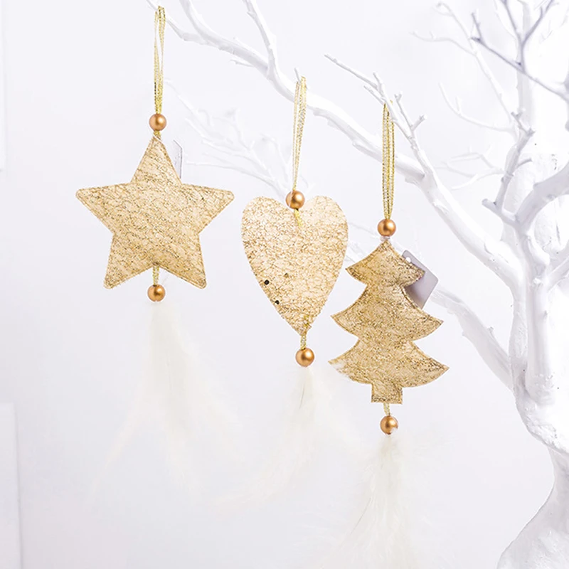 3PCS/set Christmas Heart/Star/Tree Cloth Sequins With Feather Pendant Ornament For Christmas Gifts Xmas Tree Ornament Decoration
3PCS/set Christmas Heart/Star/Tree Cloth Sequins With Feather Pendant Ornament For Christmas Gifts Xmas Tree Ornament Decoration