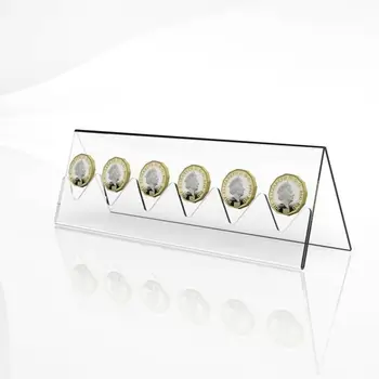 6-Slot Clear Acrylic Commemorative Coin Display Rack Holder Stand for Collector
6-Slot Clear Acrylic Commemorative Coin Display Rack Holder Stand for Collector