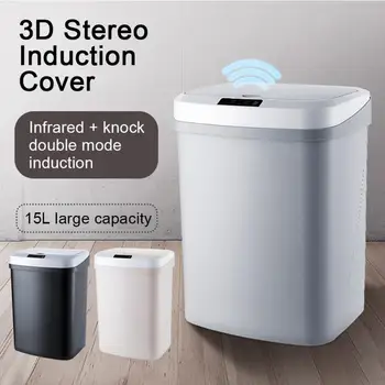 Battery Type 15L Automatic Sensor Dustbin Smart Sensor Trash Can Induction Waste Bin Rubbish Can Home Living Room Garbage Bucke
Battery Type 15L Automatic Sensor Dustbin Smart Sensor Trash Can Induction Waste Bin Rubbish Can Home Living Room Garbage Bucke