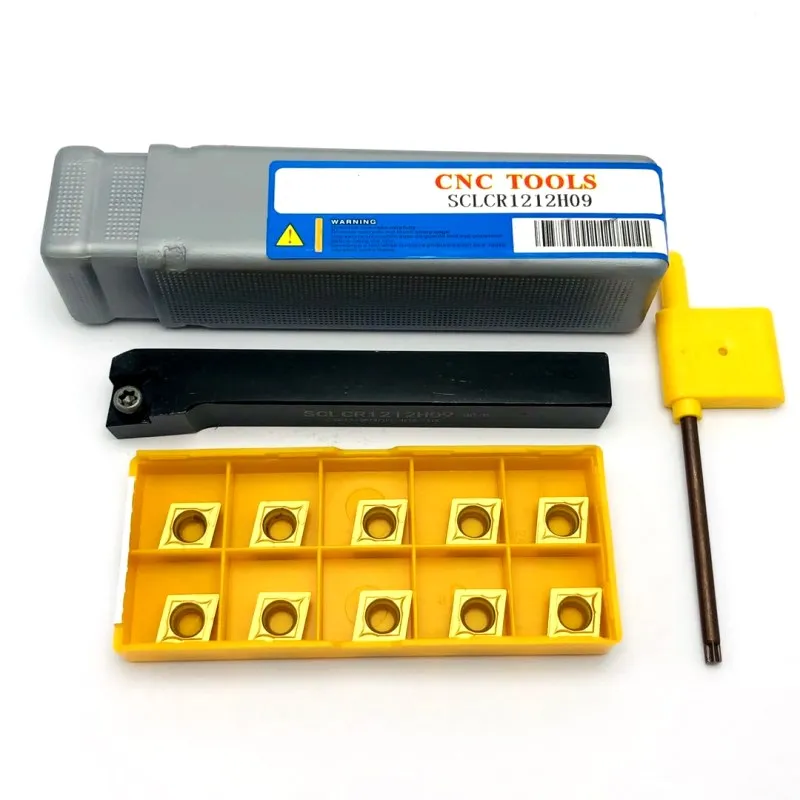 SCLCR1212H09 SCLCR1616H09 SCLCR2020K09 screw type 95 degree external turning tool holder +10pcs CCMT09T304 cutting insert
SCLCR1212H09 SCLCR1616H09 SCLCR2020K09 screw type 95 degree external turning tool holder +10pcs CCMT09T304 cutting insert