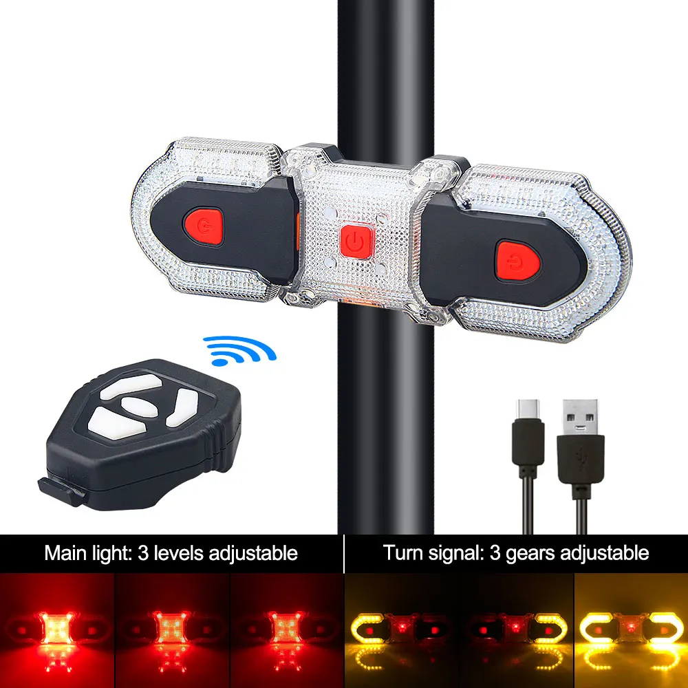 Update Wireless Remote Control Bike Light Detachable Turning Signal Warning Cycling Taillight USB Rechargeable Bicycle Lamp
Update Wireless Remote Control Bike Light Detachable Turning Signal Warning Cycling Taillight USB Rechargeable Bicycle Lamp