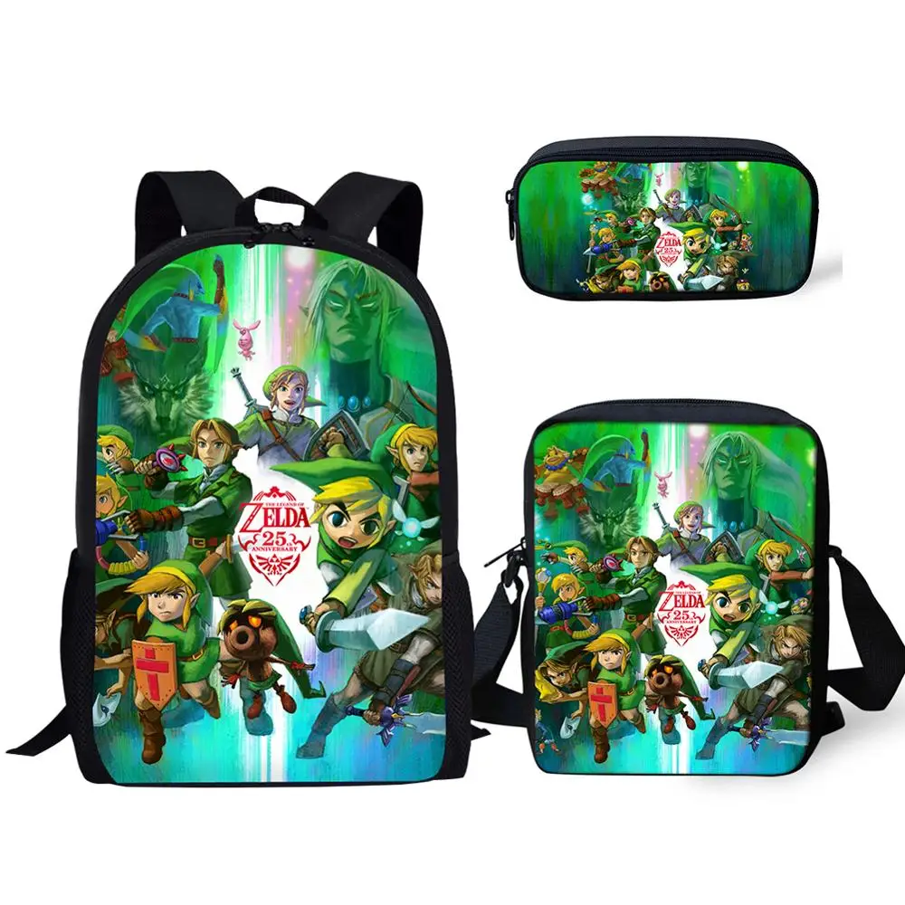 HALYUNASC 3PCs/Set Children's School Backpack Legend oF Zelda Pattern School Bags Cartoon Anime Design Teenagers Book-Bags Set
HALYUNASC 3PCs/Set Children's School Backpack Legend oF Zelda Pattern School Bags Cartoon Anime Design Teenagers Book-Bags Set