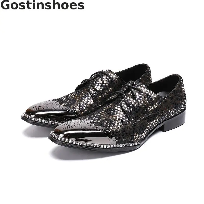 Classic Fashionable Korean Style Men Shoes Genuine Leather Polka Dots Decoration Metal Cap Toe Set Foot Men Casual Shoes Loafers
Classic Fashionable Korean Style Men Shoes Genuine Leather Polka Dots Decoration Metal Cap Toe Set Foot Men Casual Shoes Loafers