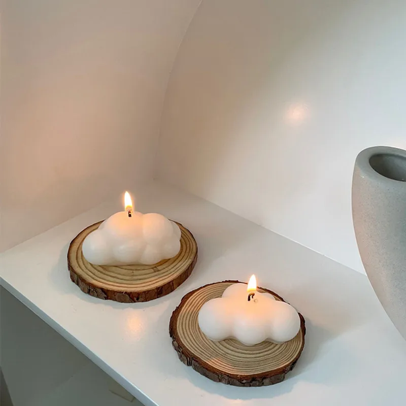 Ароматизированная Свадебная свеча ручной работы в форме облака | Дом и сад
