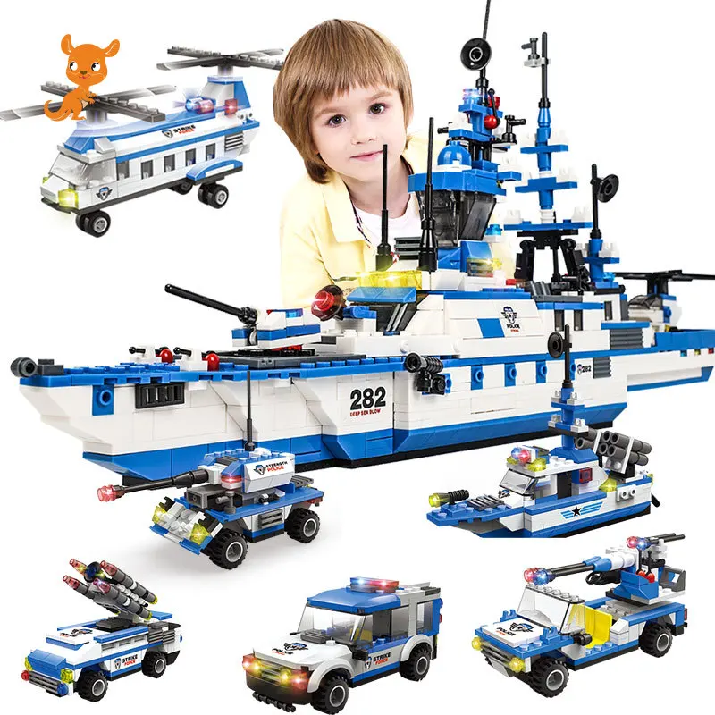 1230PCS Small Building Blocks 6 Shapes Combined 6 IN 1 Marine Escort Fleet Total 7 Changes Toy For Children Above 6 Years Old
1230PCS Small Building Blocks 6 Shapes Combined 6 IN 1 Marine Escort Fleet Total 7 Changes Toy For Children Above 6 Years Old