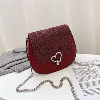 Sling bags for women pu leather solid color women handbag women's Crossbody Bags Sequin love female messenger bag black
Sling bags for women pu leather solid color women handbag women's Crossbody Bags Sequin love female messenger bag black