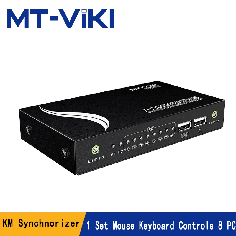 MT-VIKI 8 Port KM Synchnorizer USB 1 Set Mouse Keyboard Controls 8 PC Hosts Hotkey Mouse Crossing KVM Switch without VGA KM108-U
MT-VIKI 8 Port KM Synchnorizer USB 1 Set Mouse Keyboard Controls 8 PC Hosts Hotkey Mouse Crossing KVM Switch without VGA KM108-U