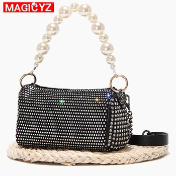 Elegant woman's chain shoulder bag rivet diamond small Subaxillary Bag big pearl handbag female party dinner bag women clutch
Elegant woman's chain shoulder bag rivet diamond small Subaxillary Bag big pearl handbag female party dinner bag women clutch