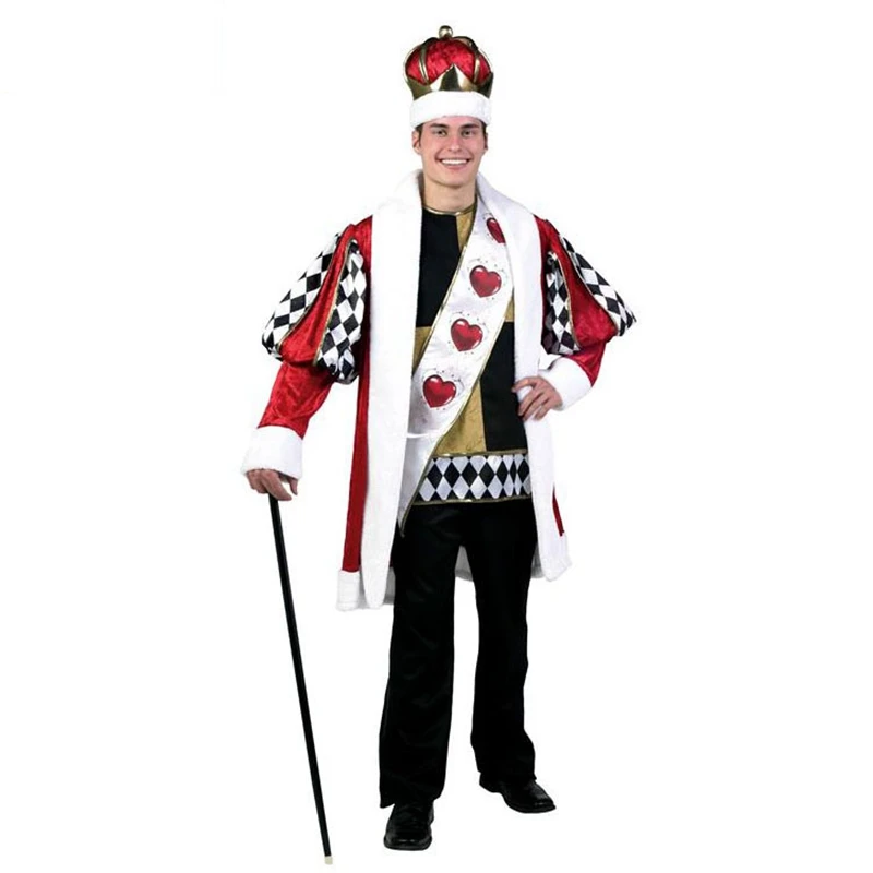 Halloween Men Adult Alice in Wonderland Red King Costume King of Hearts Fantasia Party Cosplay Prince Outfit Uniform
Halloween Men Adult Alice in Wonderland Red King Costume King of Hearts Fantasia Party Cosplay Prince Outfit Uniform