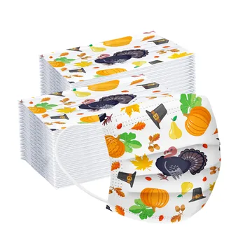 100pc Disposable Unisex Printed Face Mask Thanksgiving Masks For Adults 3-layer Masks Face Mask Masque Mascarilla Mouth Cover
100pc Disposable Unisex Printed Face Mask Thanksgiving Masks For Adults 3-layer Masks Face Mask Masque Mascarilla Mouth Cover