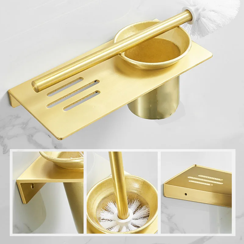 toilet brush wc accessories Gold aluminum non perforated toilet toilet brush Wall mounted toilet brush Toilet Pendant
toilet brush wc accessories Gold aluminum non perforated toilet toilet brush Wall mounted toilet brush Toilet Pendant