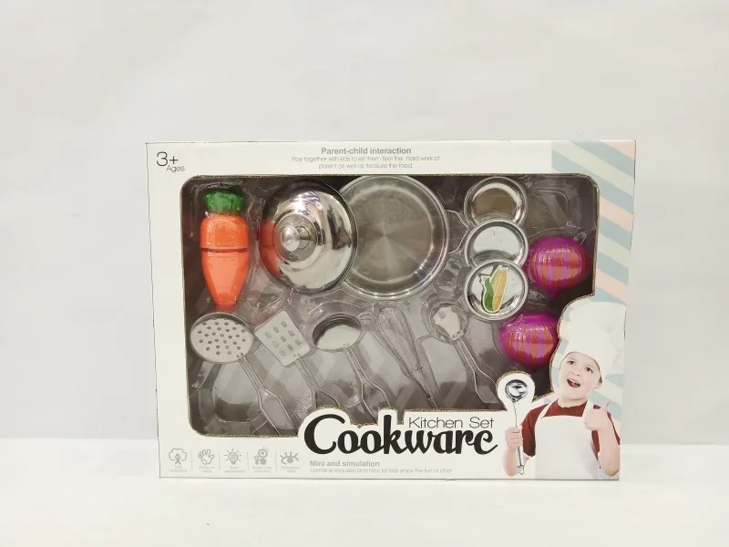 Children Play House Kitchen Toy GIRL'S Cooking Cook Toy Stainless Steel Toy CoYer Tableware Set
Children Play House Kitchen Toy GIRL'S Cooking Cook Toy Stainless Steel Toy CoYer Tableware Set
