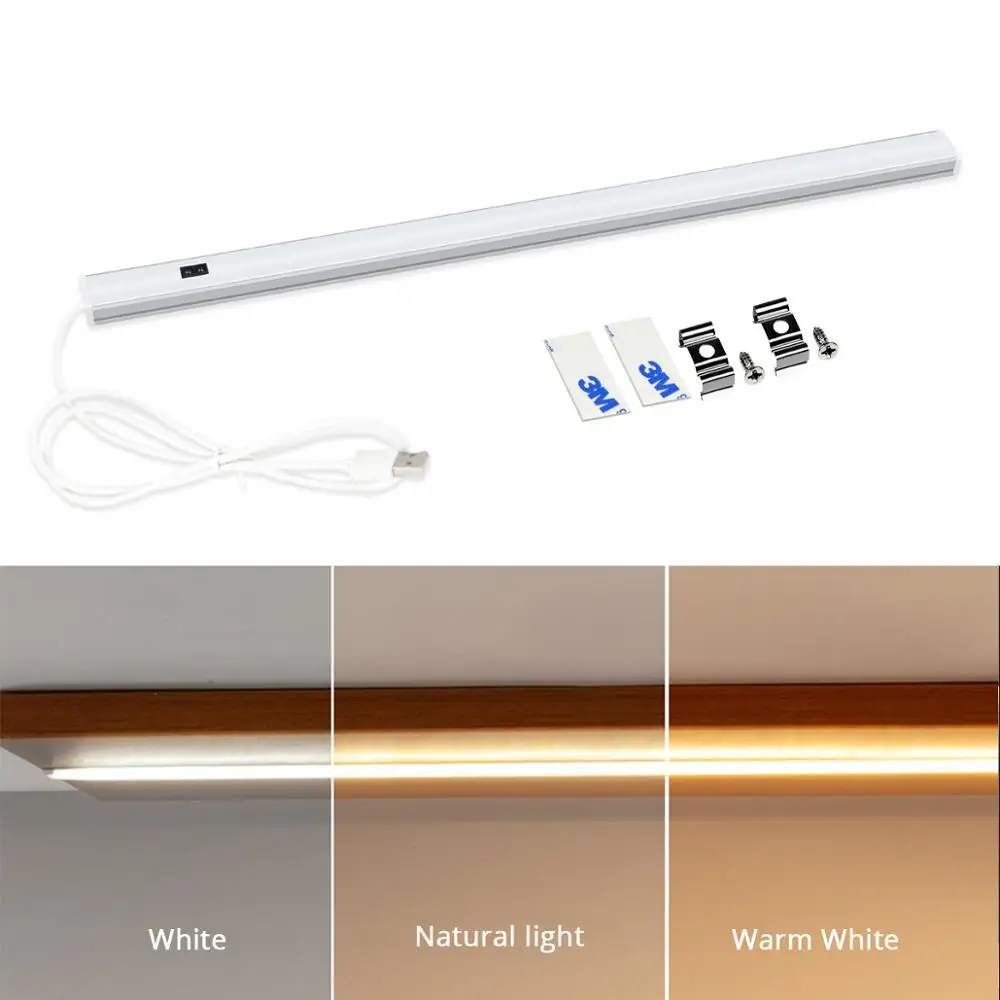 USB СВЕТОДИОДНЫЙ светильник s для кухни шкафа задний алюминиевый профиль жесткий
