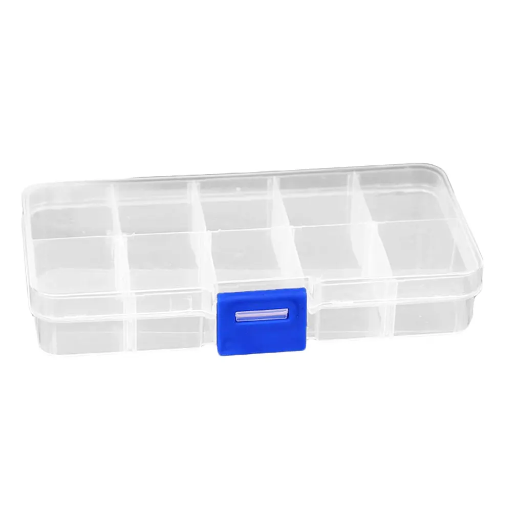 10 Grids Plastic Storage Box for Small Component Jewelry Tool Box Bead Pills Organizer Nail Art Tip Case
10 Grids Plastic Storage Box for Small Component Jewelry Tool Box Bead Pills Organizer Nail Art Tip Case