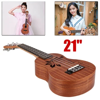 Mini Guitar Brown Color Wooden Ukulele Flower/Birds Pattern Ukulele Arch Vintage Sapele Wood Ukulele
Mini Guitar Brown Color Wooden Ukulele Flower/Birds Pattern Ukulele Arch Vintage Sapele Wood Ukulele