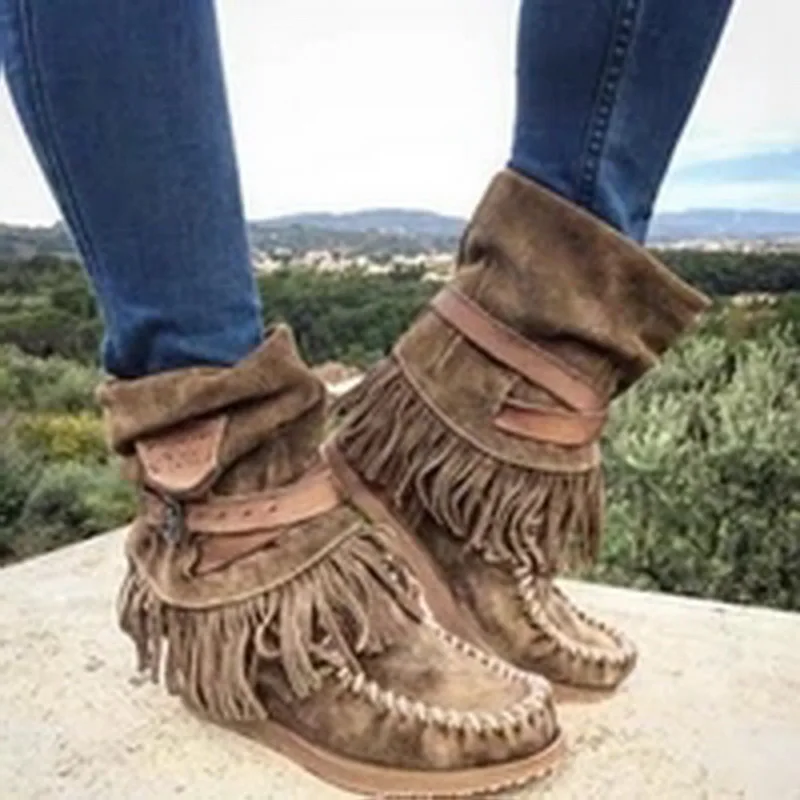 CYSINCOS Autumn Boots Women Ankle Boots Shoes Short Tube Frosted Tassel Boot Slip On Flat Women's Shoes Tassels Booties
CYSINCOS Autumn Boots Women Ankle Boots Shoes Short Tube Frosted Tassel Boot Slip On Flat Women's Shoes Tassels Booties