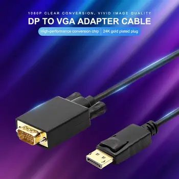 DP to VGA Conversion Cable HD Stable Adapter Cable Built-in Conversion Chip for Display Port 1.8M
DP to VGA Conversion Cable HD Stable Adapter Cable Built-in Conversion Chip for Display Port 1.8M