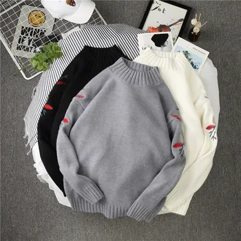 Winter Thick Sweater Men's Warm Fashion Flower Embroidery Knit Pullover Men Slim Knitting Sweaters Male Sweter Clothes M-3XL
Winter Thick Sweater Men's Warm Fashion Flower Embroidery Knit Pullover Men Slim Knitting Sweaters Male Sweter Clothes M-3XL