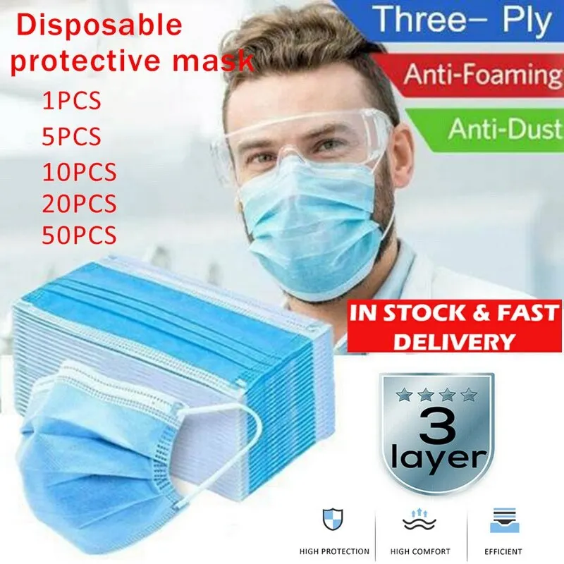 50pcs Face Mask KN95 Antiviral Disposable 3 Layers Face Mouth Dust Virus Bacterial Proof High Filtration Safe Earloops Masks
50pcs Face Mask KN95 Antiviral Disposable 3 Layers Face Mouth Dust Virus Bacterial Proof High Filtration Safe Earloops Masks
