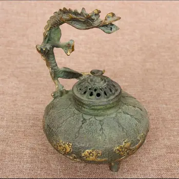 ZSR 831+++++Bronze stove, Daming, Germany, line, Buddha, brass ware, portable dragon incense burner 
ZSR 831+++++Bronze stove, Daming, Germany, line, Buddha, brass ware, portable dragon incense burner