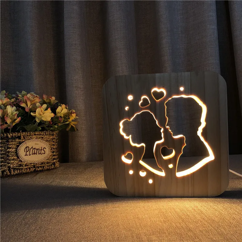 sweetheart 3D solid Wooden Sweetheart LED nightlight lover warm USB plug desk Wood pine Night Light Hollowed-out LED table Lamp
sweetheart 3D solid Wooden Sweetheart LED nightlight lover warm USB plug desk Wood pine Night Light Hollowed-out LED table Lamp