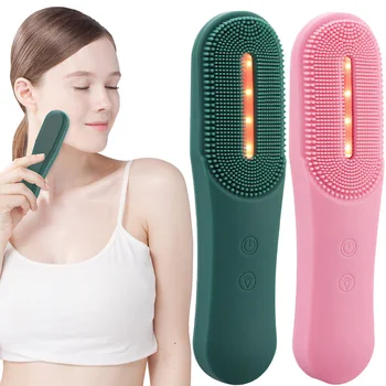 Women Rechargeable Led Silicone Face Cleaning Brush Anti Aging Facial cleanser Sonic Vibration Cleaning Machine Skin Massager
Women Rechargeable Led Silicone Face Cleaning Brush Anti Aging Facial cleanser Sonic Vibration Cleaning Machine Skin Massager