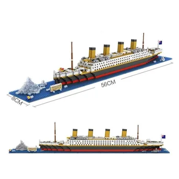 66503 Creator Mini RMS Titanic Ship Block Set 3DMicro Boat Model Compatible With Loz Building Block Brick Toy Not Lepining
