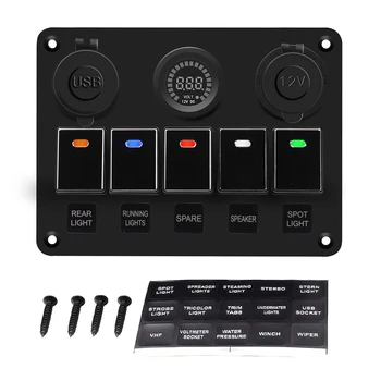 5-Color Switch Panel Anti-Flame Retardant Fast Charge Color Screen Voltmeter Lamp Holder Power Supply for Mobile Phones
5-Color Switch Panel Anti-Flame Retardant Fast Charge Color Screen Voltmeter Lamp Holder Power Supply for Mobile Phones