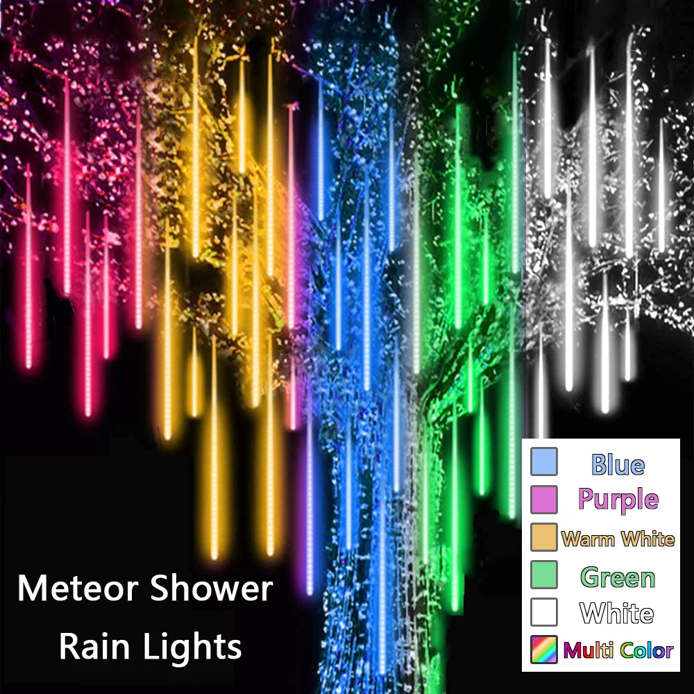 LED Meteor Shower Rain Lights 30cm 8pcs Tubes Waterproof LED String Lights Christmas Decoration Home Tree solar light Outdoors
LED Meteor Shower Rain Lights 30cm 8pcs Tubes Waterproof LED String Lights Christmas Decoration Home Tree solar light Outdoors