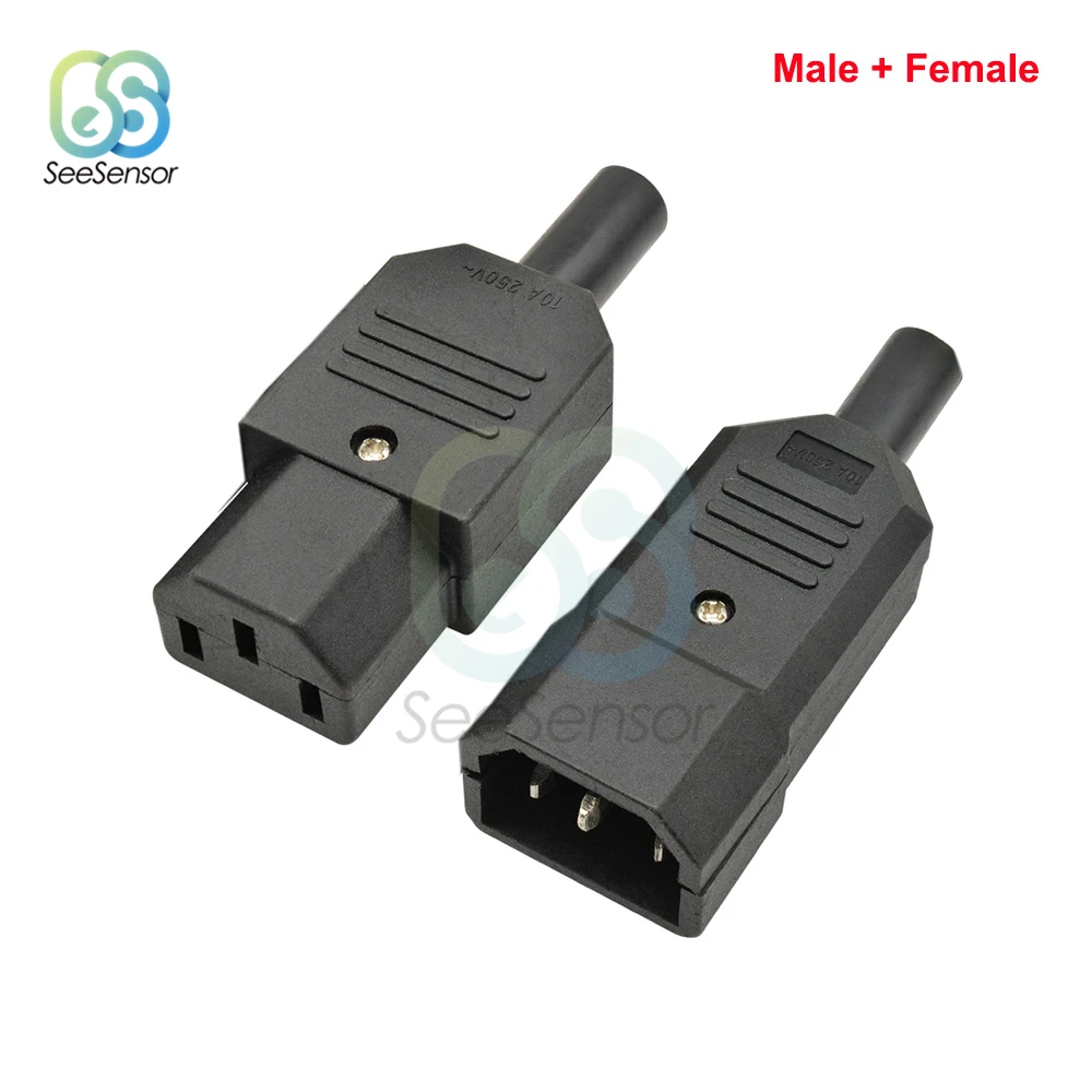 1set Female+Male Plug IEC Straight Cable Plug Connector C13 C14 Rewirable Power Connector 3 pin AC Socket 10A 250V
1set Female+Male Plug IEC Straight Cable Plug Connector C13 C14 Rewirable Power Connector 3 pin AC Socket 10A 250V