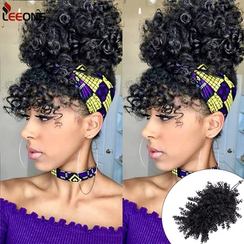 Leeons Ponytail High Hair Puff Clip In Hairpiece Afro Kinky Curly Synthetic Drawstring Ponytail With Bangs Hair Extensions Cheap
Leeons Ponytail High Hair Puff Clip In Hairpiece Afro Kinky Curly Synthetic Drawstring Ponytail With Bangs Hair Extensions Cheap
