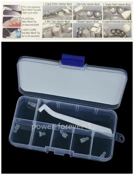 20Kits Dental Mini Orthodontic Accessories Injection Mould Lingual Brackets Button Bite Tongue Tamer Handle +Moldsx6
20Kits Dental Mini Orthodontic Accessories Injection Mould Lingual Brackets Button Bite Tongue Tamer Handle +Moldsx6