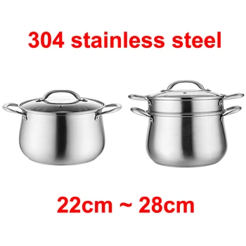 Soup Pot Thick 304 Stainless Steel Pot Large Capacity Double Bottom Noodle Pot Porridge Pot Cooker Universal High Soup Pot Hot
Soup Pot Thick 304 Stainless Steel Pot Large Capacity Double Bottom Noodle Pot Porridge Pot Cooker Universal High Soup Pot Hot