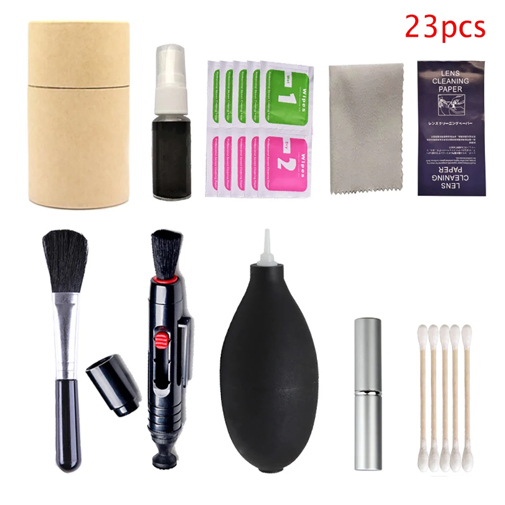 23pcs Cleaning Kit Sensor DSLR Lens Digital Camera Cleaner Kit for Sony Fujifilm Nikon Canon SLR Cameras Clean Set
23pcs Cleaning Kit Sensor DSLR Lens Digital Camera Cleaner Kit for Sony Fujifilm Nikon Canon SLR Cameras Clean Set