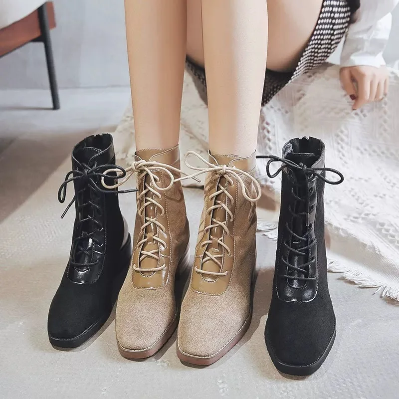 2019 Autumn And Winter New Style Chunky-Heel Semi-high Heeled Spring And Autumn Shoes Small Short Boots WOMEN'S Thigh Boots Tube
2019 Autumn And Winter New Style Chunky-Heel Semi-high Heeled Spring And Autumn Shoes Small Short Boots WOMEN'S Thigh Boots Tube