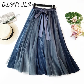 Elegant Ladies 2020 Spring And Autumn New Velvet Loose Long Skirt Retro High Waist Skirt Net Mesh Half-length A-line Skirt
Elegant Ladies 2020 Spring And Autumn New Velvet Loose Long Skirt Retro High Waist Skirt Net Mesh Half-length A-line Skirt
